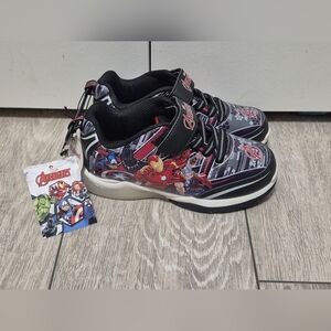 Marvel Kids Avengers Light-Up Sneakers - Black, Red, Blue. Super Hero Shoes